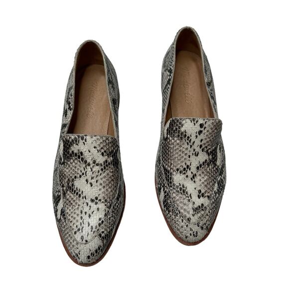 Madewell Frances Leather Snake Pointed Toe Flat Loafers Size 6.5 - Picture 10 of 10